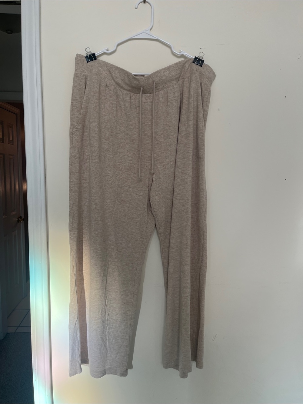 Terra & Sky Taupe Wide-Leg Lounge Pants